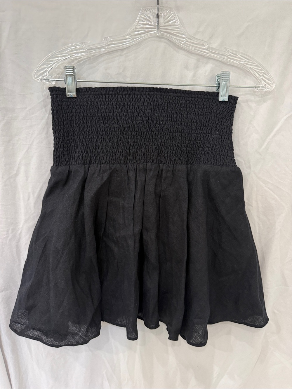 J. Crew Women's black Short Linen Skirt Lined sz xs